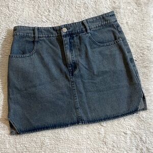 Dolls Kill Blue Denim Mini Skirt
